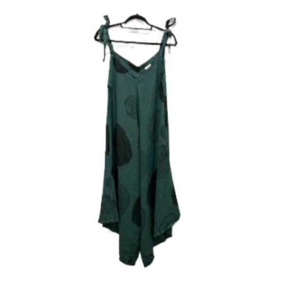 CAMILLE & CO Italian Linen Tie Shoulder Romper Italian Sz. L - Picture 2 of 7